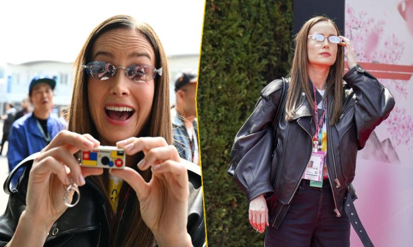 Бри Ларсон выбрала сдержанный total black для Гран-при Японии