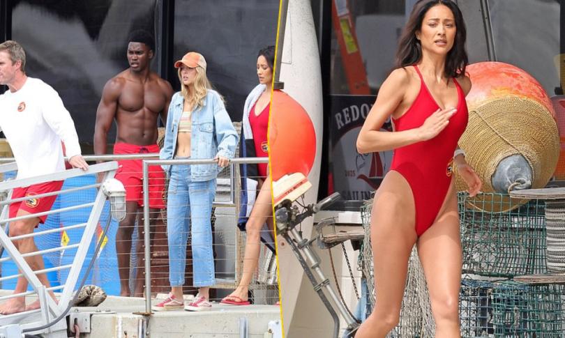 Шей Митчелл снялась в красном купальнике для перезапуска «Спасателей Малибу»