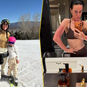 Кэти Перри показала солнечный ожог после лыжной поездки с дочерью
