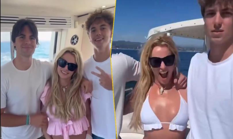 Бритни Спирс показала редкие кадры с сыновьями во время отдыха на яхте