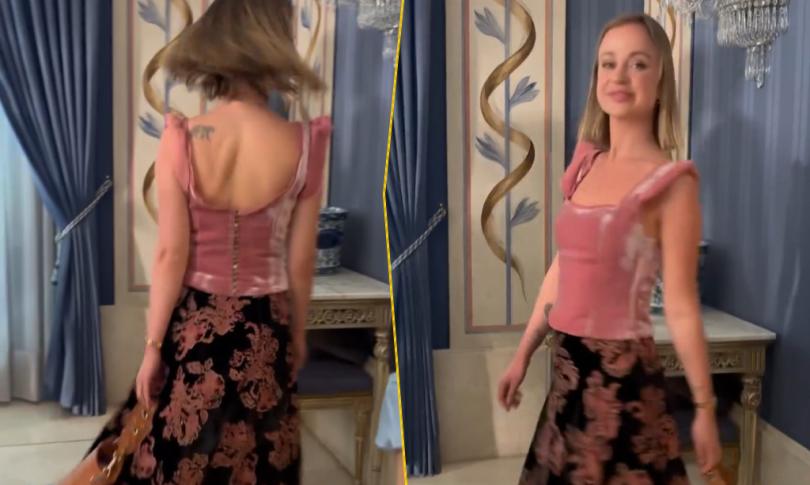 Леди Амелия Виндзор показала редкую татуировку тигра на спине