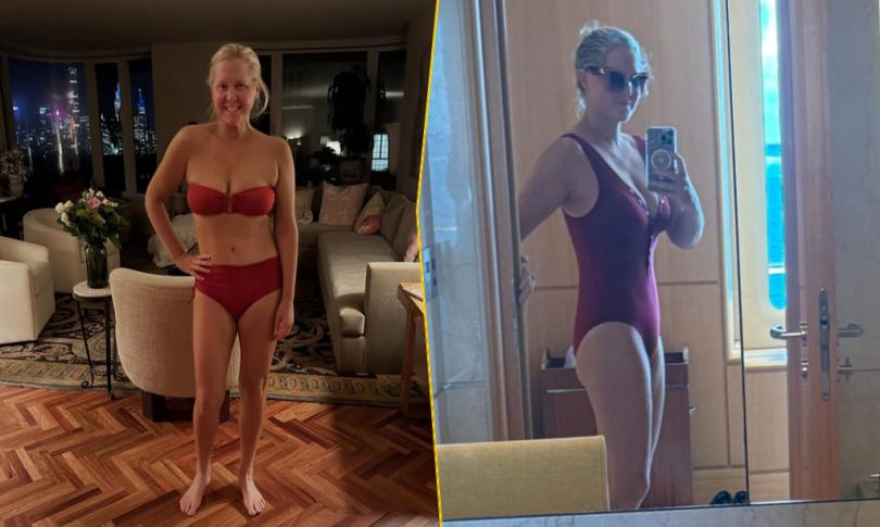 Эми Шумер показала селфи в красном купальнике и с юмором открыла летний сезон