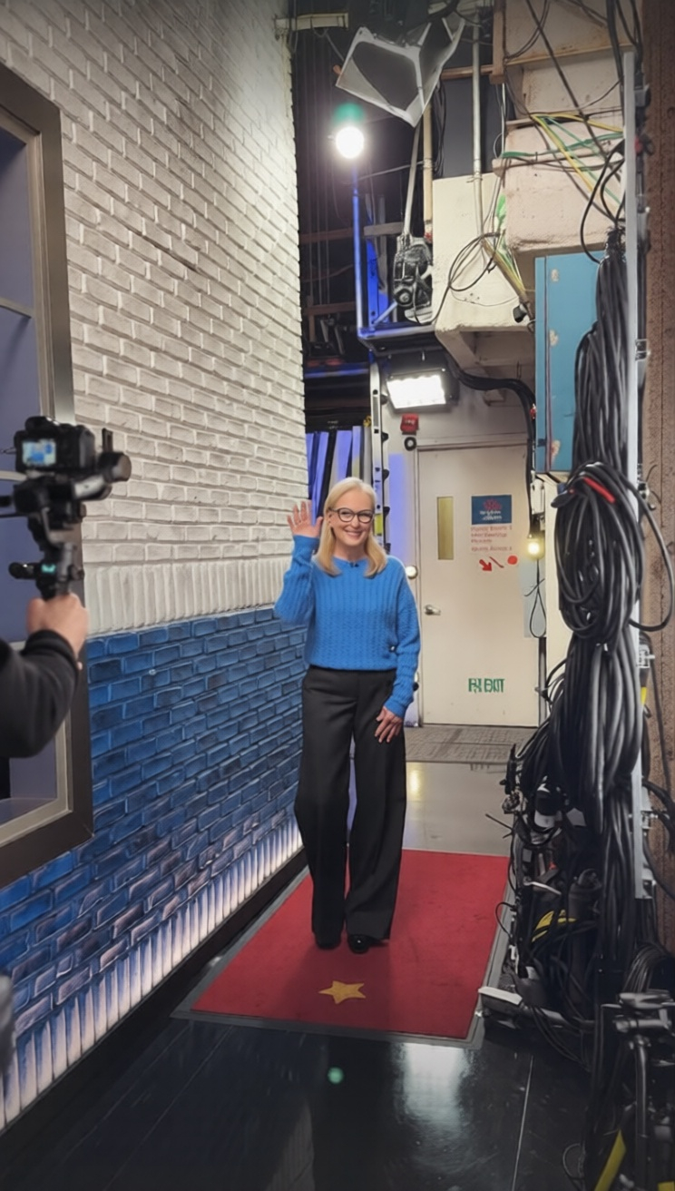 Мерил Стрип повторила культовый образ из «Дьявол носит Prada» на шоу Стивена Кольбера