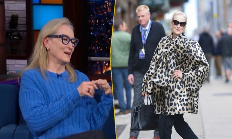 Мерил Стрип повторила культовый образ из «Дьявол носит Prada» на шоу Стивена Кольбера