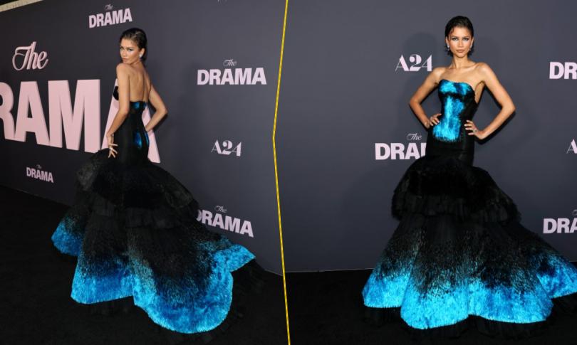 На премьере фильма «Драма» в Нью-Йорке Зендая появилась в эффектном платье Schiaparelli