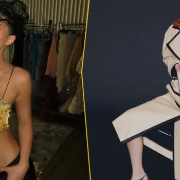 Кайли Дженнер примерила золотой топ с бахромой для новой съемки Puss Puss Magazine
