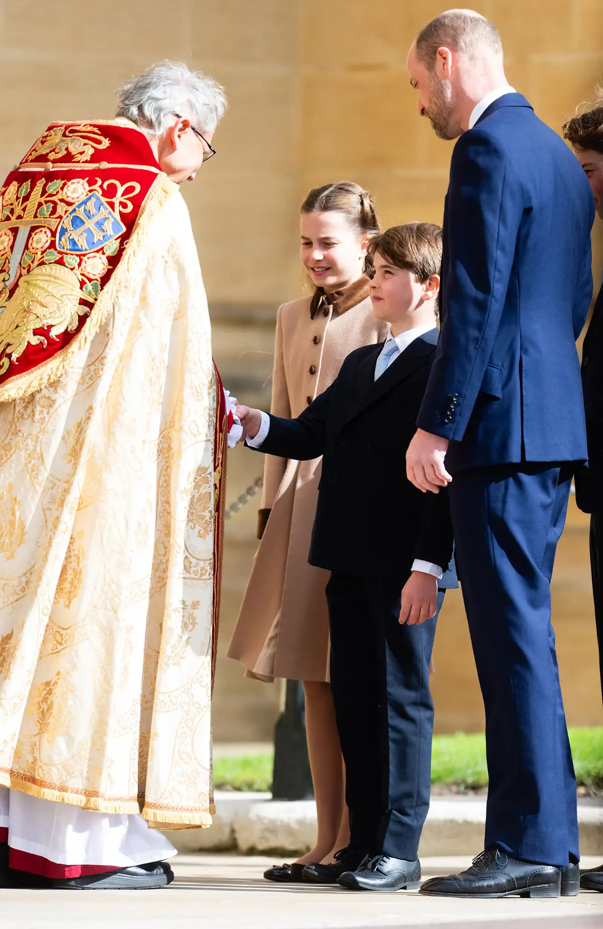 Принцесса Шарлотта и принц Луи с принцем Уильямом