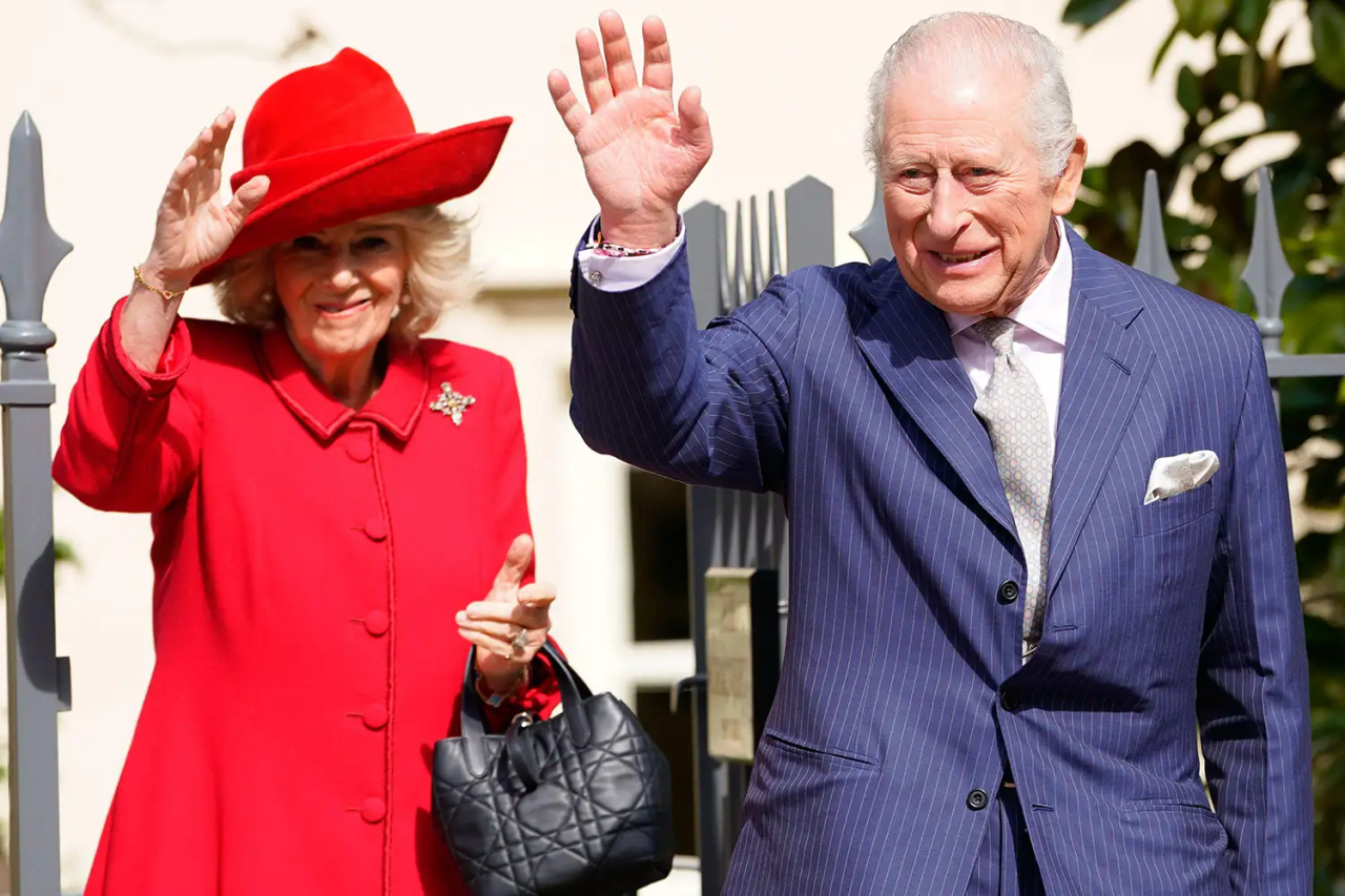 Королева Камилла и король Карл в часах Святой Георгии 5 апреля Королева Камилла и король Карл в часах Святой Георгии 5 апреля