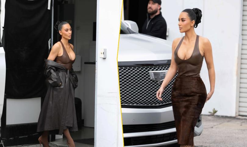 Ким Кардашьян показала спорный, но запоминающийся образ в шоколадных тонах