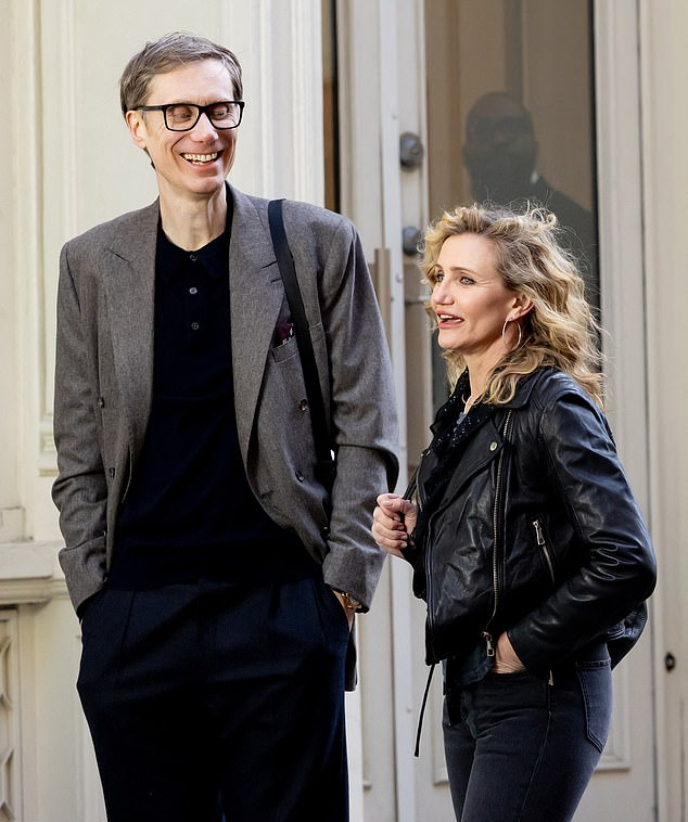 Кэмерон Диаз снимается в новой романтической комедии со Стивеном Мерчантом в Нью-Йорке