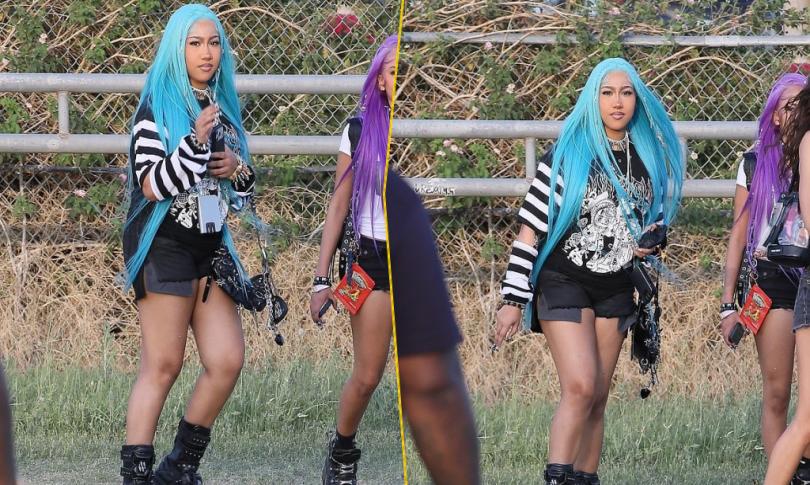 Норт Уэст появилась на Coachella в ярком готическом образе