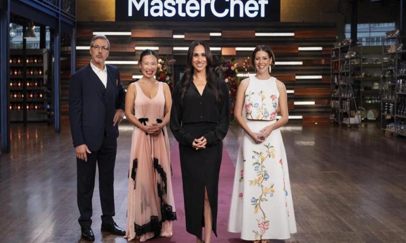Меган Маркл на съемочной площадке шоу «MasterChef»