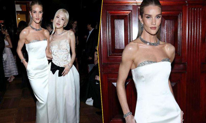 Рози Хантингтон-Уайтли блистала в белом платье на вечере Tiffany & Co. в Нью-Йорке