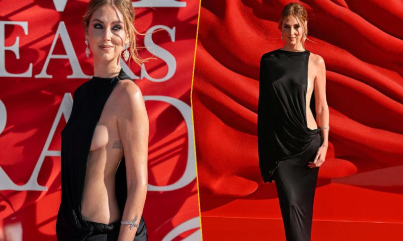 Кьяра Ферраньи в смелом черном платье на премьере «Дьявол носит Prada 2»