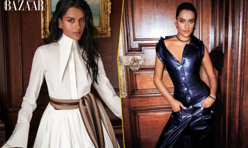 Симона Эшли в Harper’s Bazaar Arabia:строгий шик и мода без лишнего шума