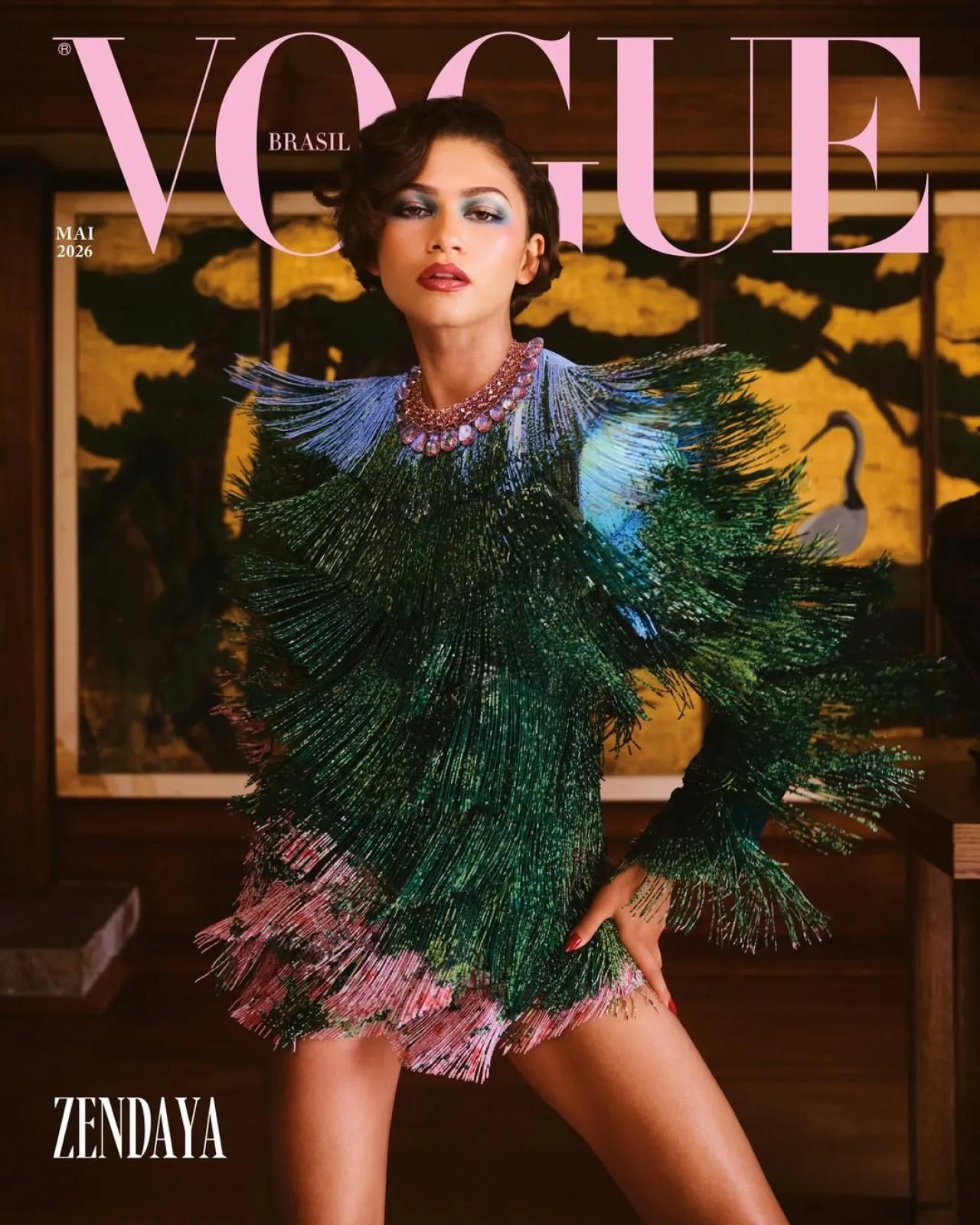 Зендая в одежде Louis Vuitton для Vogue Brasil, май 2026 года