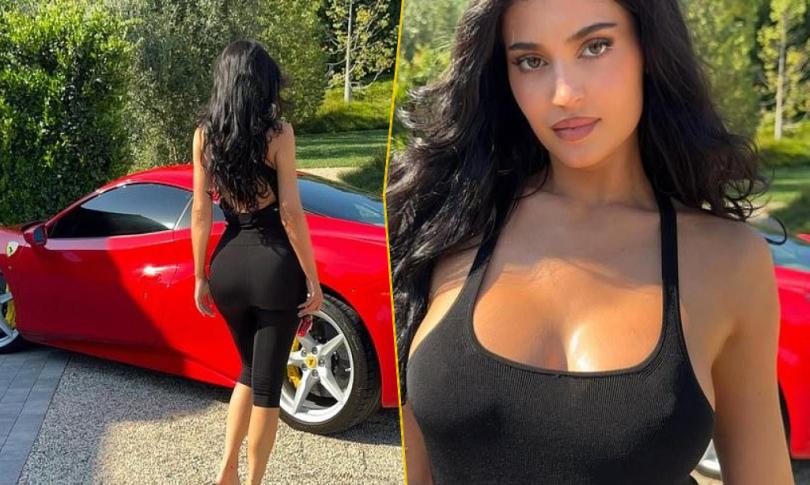 Кайли Дженнер устроила фотосессию с Ferrari мамы и получила шутливый комментарий от Хлои