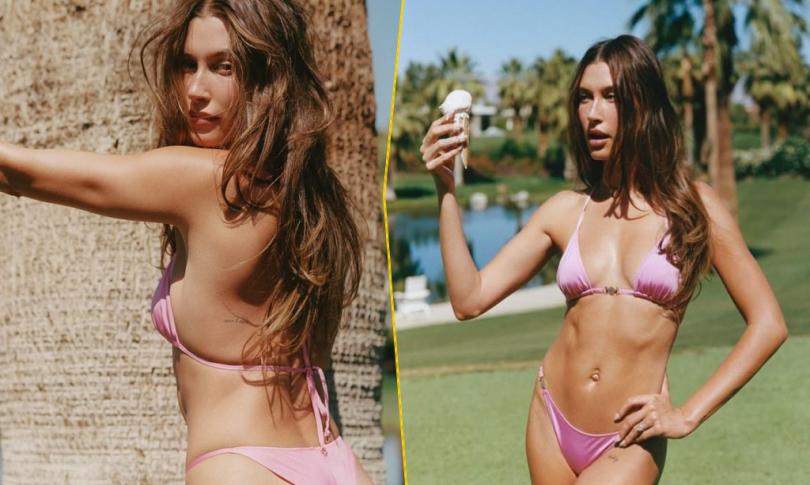 Хейли Бибер снялась в розовом бикини для Calzedonia после вечера с Джастином Хейли Бибер снялась в розовом бикини для Calzedonia после вечера с Джастином