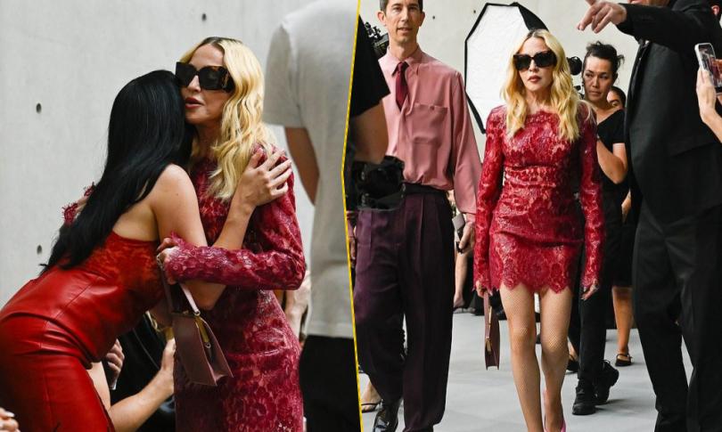 Мадонна в красном мини-платье стала звездой показа Saint Laurent в Париже Мадонна в красном мини-платье стала звездой показа Saint Laurent в Париже